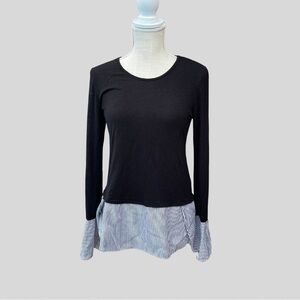 White House Black Market Mixed Media Top